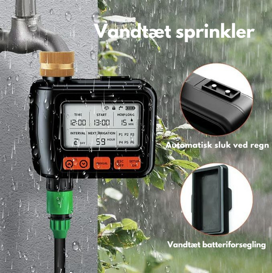 AquaSmart LCD Vandtimer med Regnsensor