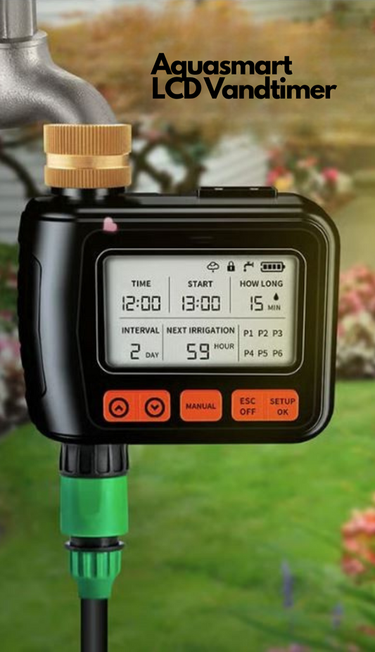AquaSmart LCD Vandtimer med Regnsensor